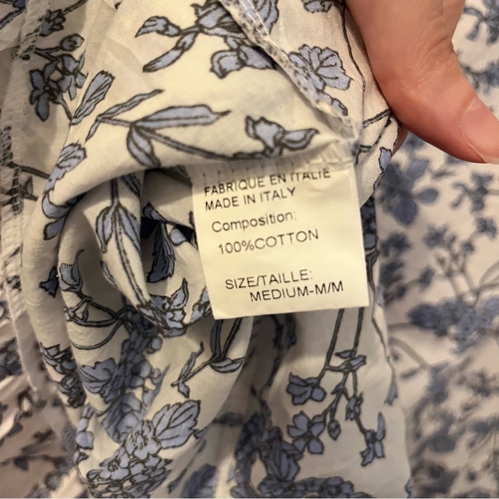Floral Sleeveless Cotton Dress with Ruffle Collar - Picture 7 of 7